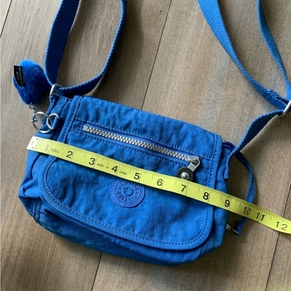 Kipling Sabian crossbody nylon bag blue small with furry monkey - Picture 4 of 6